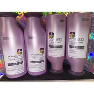 Pureology Hydrate Sheer Shampoo and Conditioner Set Fine Dry Color Treated Hair